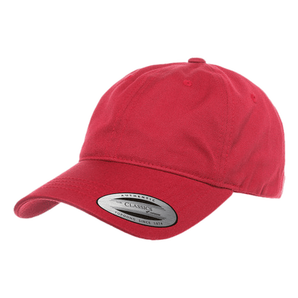 Low Profile Baseball Hats sold by RQC Supply Canada located in Woodstock Ontario shown in cranberry red colour