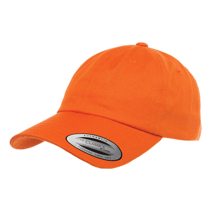 Low Profile Baseball Hats sold by RQC Supply Canada located in Woodstock Ontario shown in orange colour