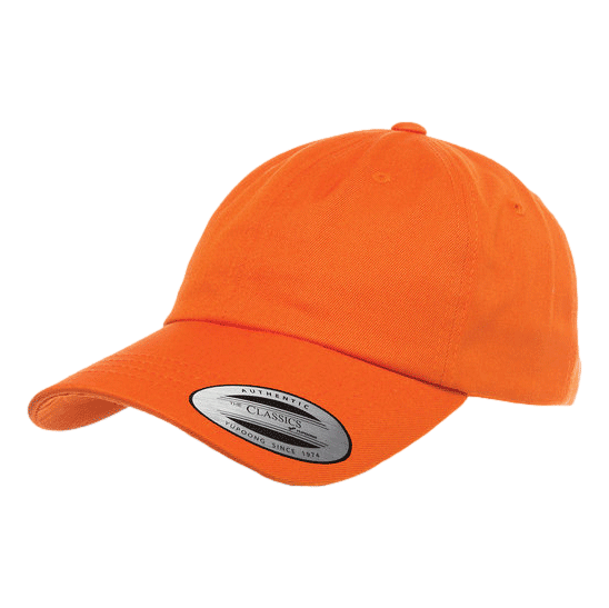 Low Profile Baseball Hats sold by RQC Supply Canada located in Woodstock Ontario shown in orange colour