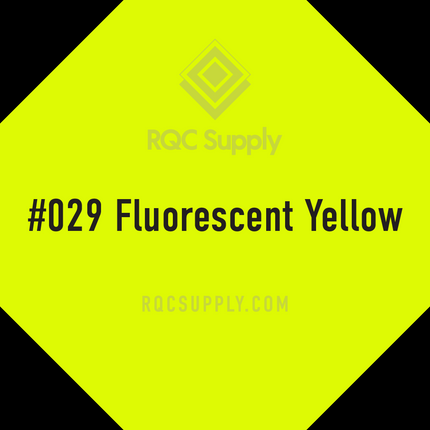6510 Oracal Fluorescent Adhesive Vinyl. Shown in Fluorescent Yellow #029, sold by RQC Supply Canada.