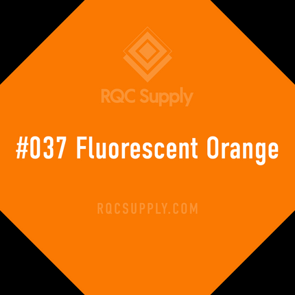 6510 Oracal Fluorescent Adhesive Vinyl. Shown in Fluorescent Orange #037, sold by RQC Supply Canada.