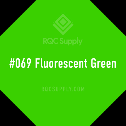 6510 Oracal Fluorescent Adhesive Vinyl. Shown in Fluorescent Green #069, sold by RQC Supply Canada.