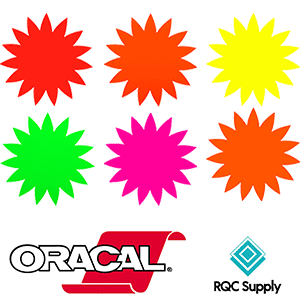 Fluorescent 6510 Oracal Colours Bundle Sold By RQC Supply Canada