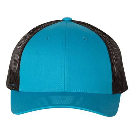 Richardson 115 low profile hats available for sale at RQC Supply Canada an arts and craft store located in Woodstock, Ontario showing cyan black style