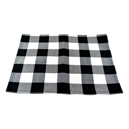 White and Black Buffalo Plaid Placemats sold by RQC Supply Canada