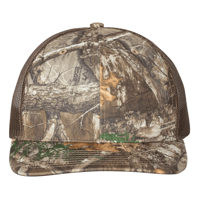 Realtree Richardson Trucker Hats sold by RQC Supply Canada showing brown camo style