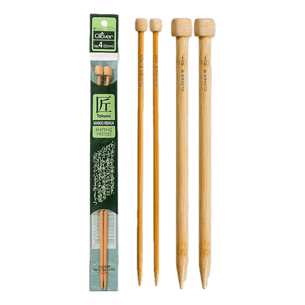 Bamboo knitting needles sold by RQC Supply Canada an arts and craft store located in Woodstock, Ontario