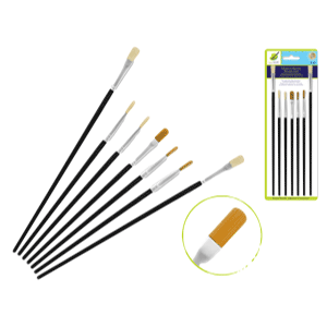 Artist Brush Set of 7 : Mixed Media Acrylic Handle - Colour Factory