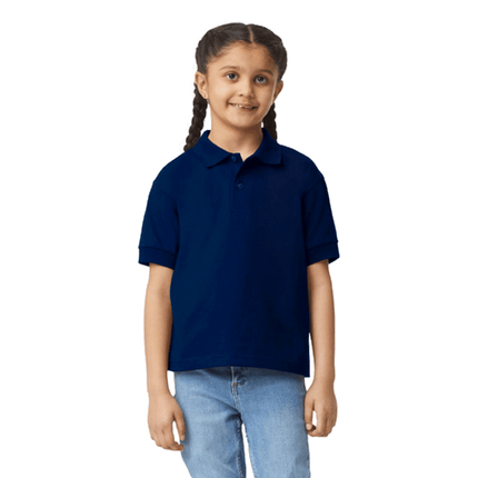 Gildan Navy Blue Polo shirt for Youths sold at RQC Supply Canada located in Woodstock, Ontario