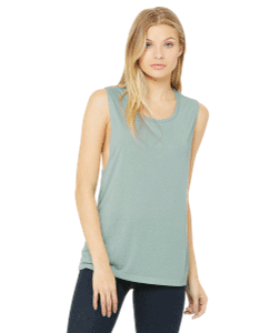 Dusty Blue 8803 Bella and Canvas Scoop Muscle Tank Top sold by RQC Supply Canada