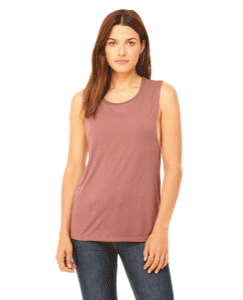 Mauve 8803 Bella and Canvas Scoop Muscle Tank Top sold by RQC Supply Canada