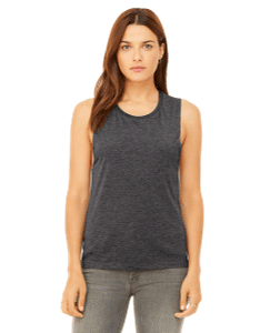 Dark Heather Grey 8803 Bella and Canvas Scoop Muscle Tank Top sold by RQC Supply Canada