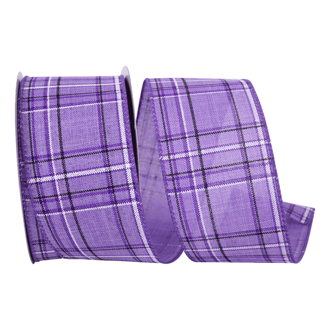 2.5" Purple Pin Stripe Wire edge ribbons sold by RQC Supply Canada an arts and craft store located in Woodstock, Ontario