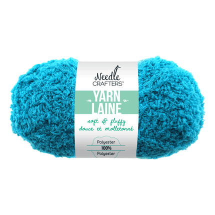 Aqua Blue Needlecraft Soft n Fluffy Yarn Balls sold by RQC Supply Canada