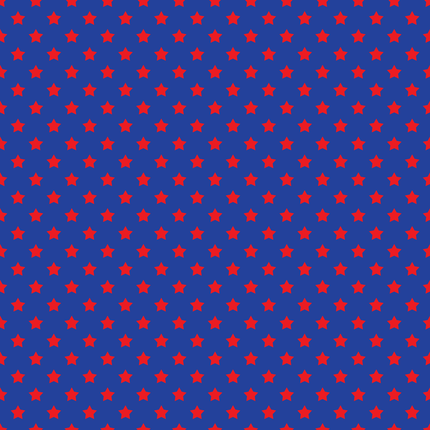 Blue Background with Red Stars Super Hero Themed Printed Pattern Vinyl Custom printed at RQC Supply Canada available in HTV Heat Transfer Vinyl and Adhesive Vinyl (Sticker Vinyl)