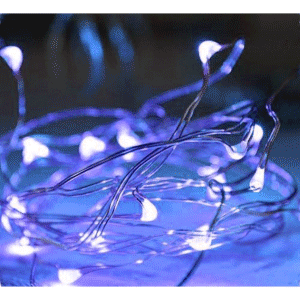LED String lights available in pink and blue