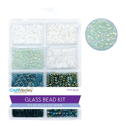 Glass beads Craft Medley brand, showing B&W Classic available for sale sold by RQC Supply Canada.