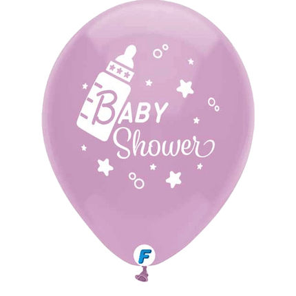 12" Latex Baby Shower Balloons - Home Helium /Air Only 8 pk