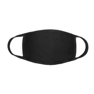 MSK001 Coloured Fabric Face Cover - Black Ear Loops