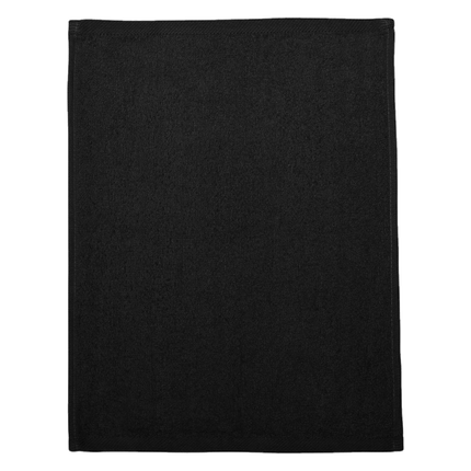 Black  Hemmed Fingertip Towels sold by RQC Supply Canada