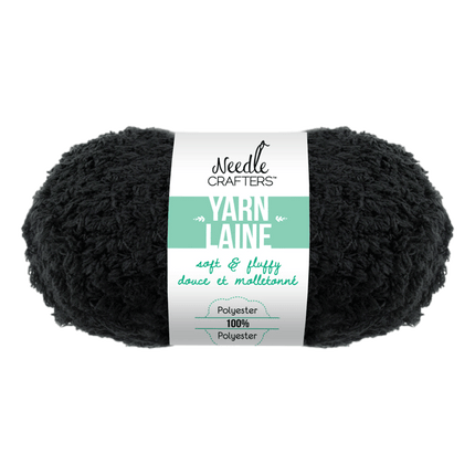 Black Needlecraft Soft n Fluffy Yarn Balls sold by RQC Supply Canada