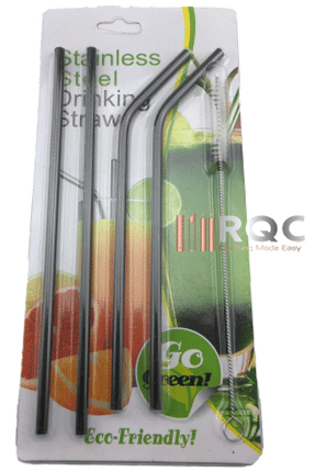 Stainless Steel Straws with Brush Cleaner Set