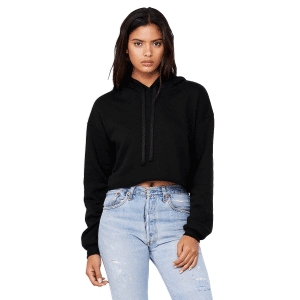 Black Bella and Canvas Crop Sweatshirts 7502 sold by RQC Supply Canada