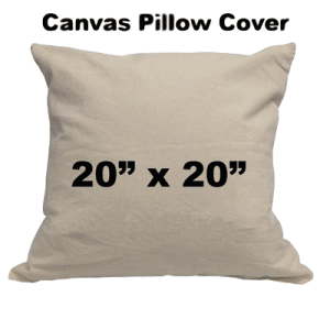 COTTON Blank Linen-Look Pillow Cover - 20” x 20"