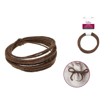 Brown Wired Linen Cord sold by RQC Supply Canada