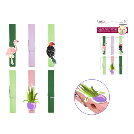 Tropical Clothespins sold by RQC Supply Canada