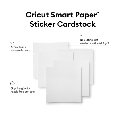 Cricut Smart Paper Sticker Cardstock - White,  key features. Sold by RQC Supply Canada.