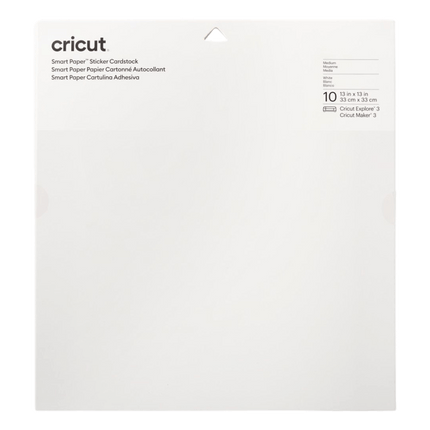 Cricut Smart Paper Sticker Cardstock. White colour shown, sold by RQC Supply Canada.
