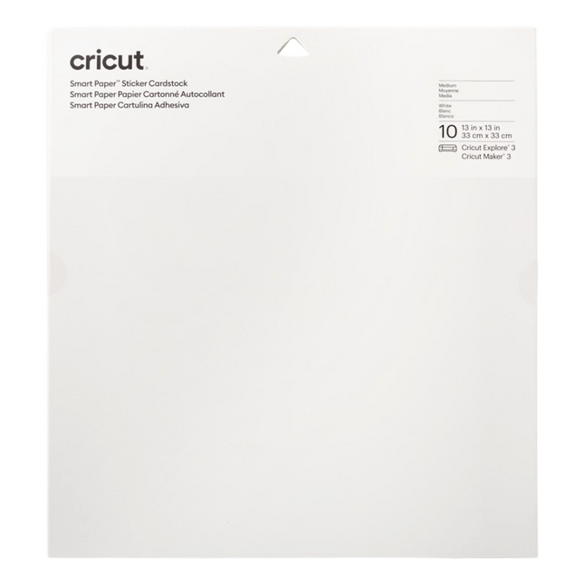 Cricut Smart Paper Sticker Cardstock. White colour shown, sold by RQC Supply Canada.