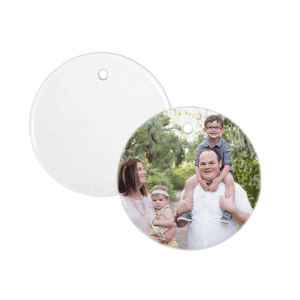 Ceramic Round Sublimation Disc Christmas Ornaments sold by RQC Supply Canada