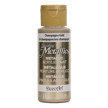 Champagne Gold Dazzling Metallics DecoArt Acrylic Paint sold by RQC Supply Canada