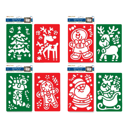 Holiday Painting and Decor Window Stencils- Festive Icons