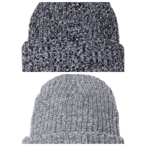 Grey White Speckled Chunky Knit Beanie SP90 sold by RQC Supply Canada