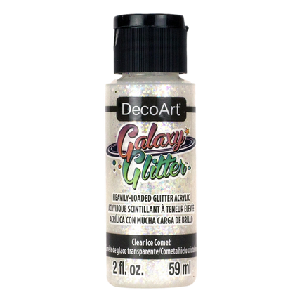 Clear Ice Comet  Galaxy Glitter Paint made by DecoArt sold by RQC Supply Canada