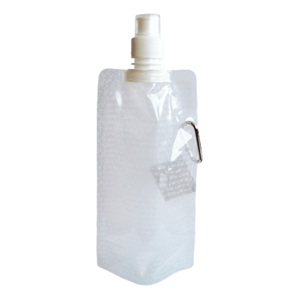 H20 Portable Water Bottles with hook to attach to your bag sold by RQC Supply Canada located in Woodstock, Ontario shown in Clear