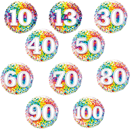 Numbered Confetti Balloons sold by RQC Supply Canada located in Woodstock, Ontario Canada