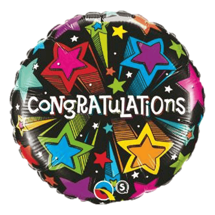 Congratulations Shooting Starts Balloons sold by RQC Supply Canada located in Woodstock, Ontario