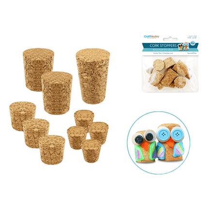 Cork Stoppers for Crafts, a variety pack sold by RQC Supply Canada