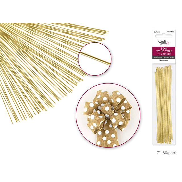 Craft Decor Gold Bow Tying Floral Wire sold by RQC Supply Canada