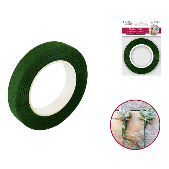 Craft Medley Floral Tape shown in Green  sold by RQC Supply-Canada