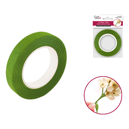 Craft Medley Floral Tape shown in Leaf Green sold by RQC Supply-Canada