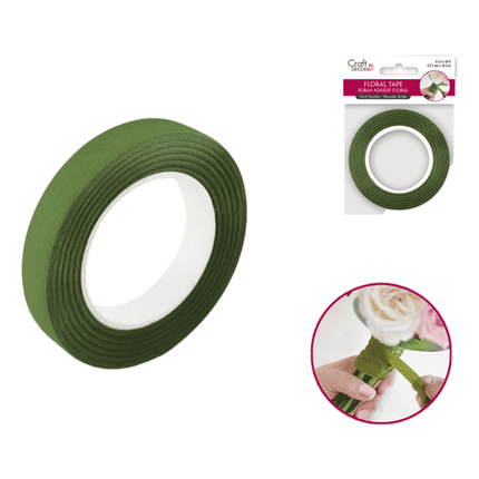 Craft Medley Floral Tape shown in Moss Green sold by RQC Supply-Canada