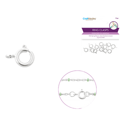 Craft Medley Jewelry Findings sold by RQC Supply Canada Spring Ring Clasps
