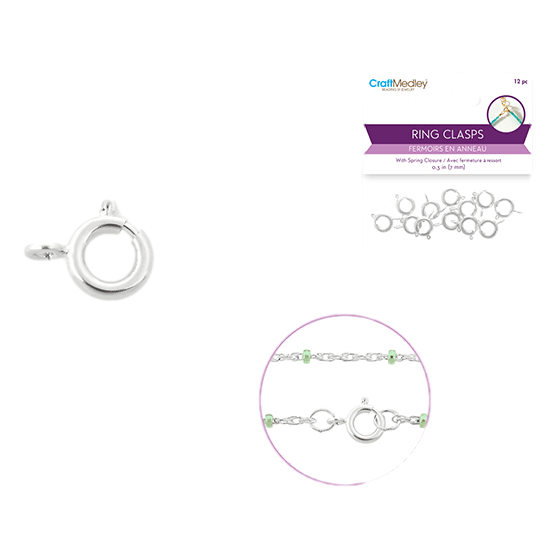 Craft Medley Jewelry Findings sold by RQC Supply Canada Spring Ring Clasps