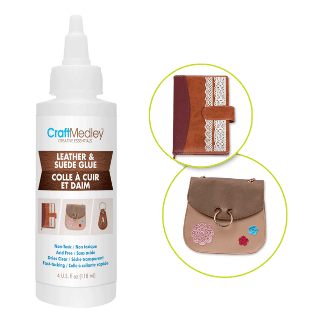Craft Medley Leather and Suede Glue sold by RQC Supply Canada