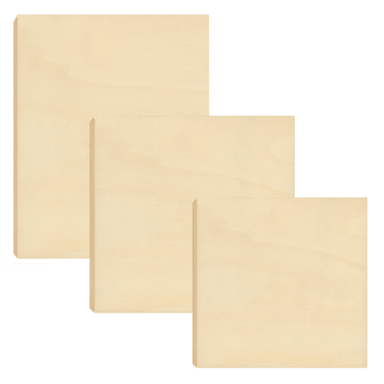 DIY Art Panel Natural 0.7" Deep by Wood Craft, shown in all available sizes. Sold by RQC Supply Canada.